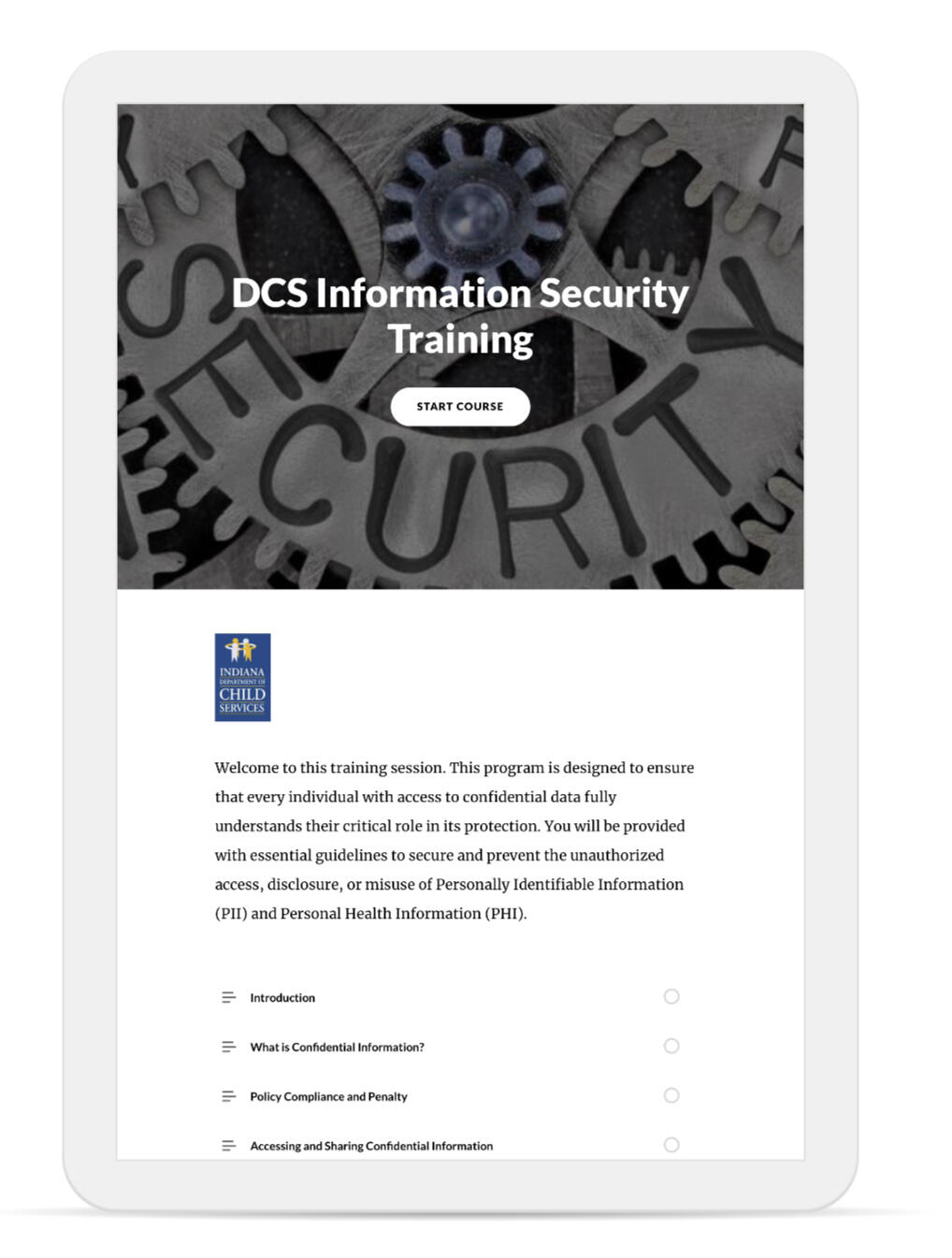 Rise 360 Mobile Start Menu