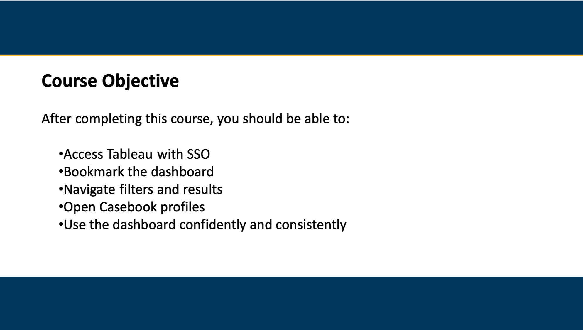 Training Overview