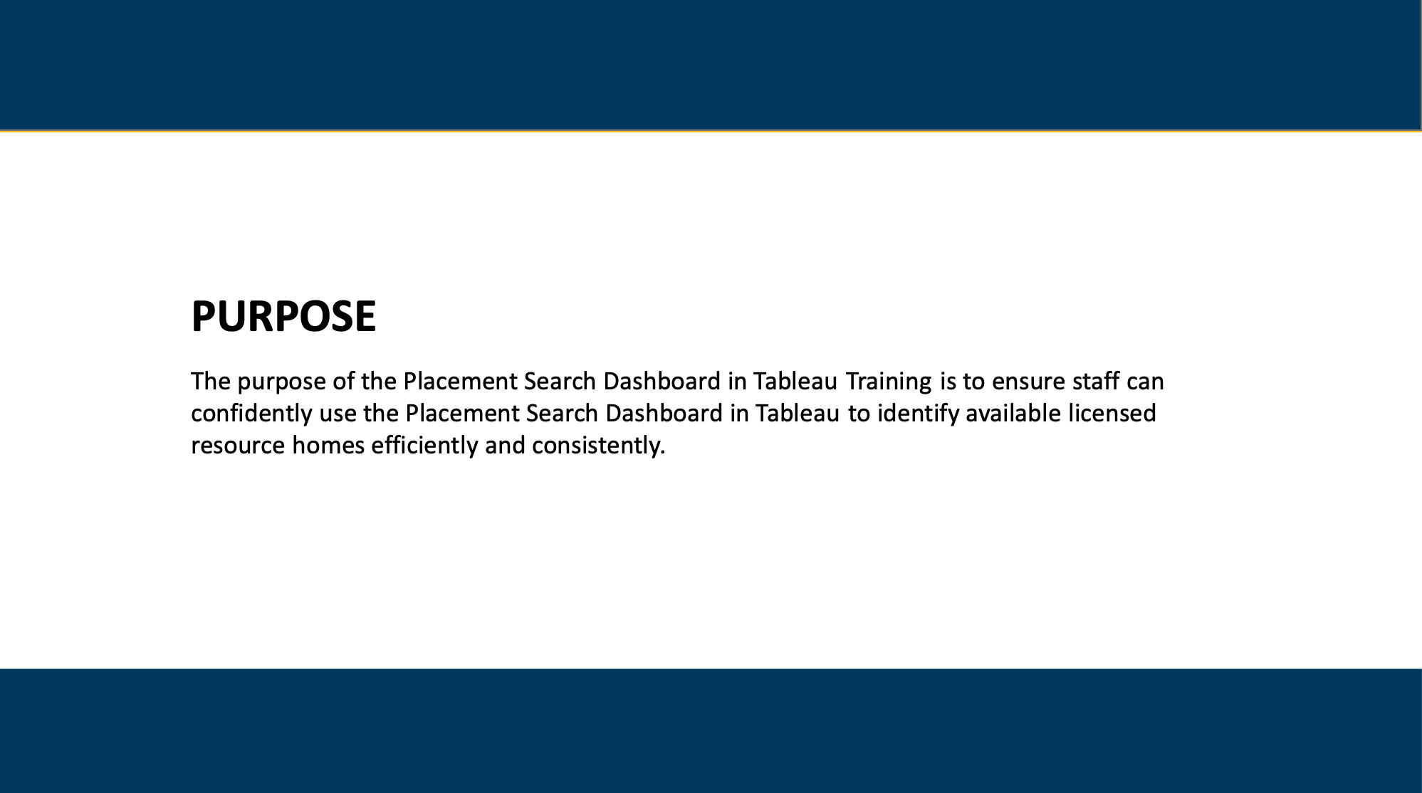 Purpose of Training